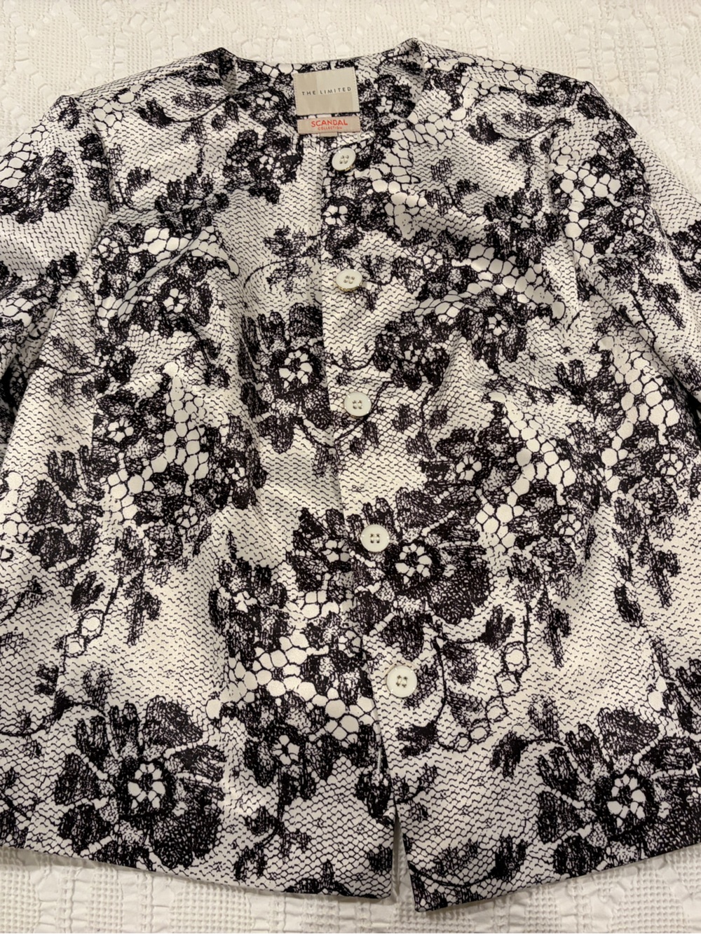 The Limited “Scandal” Collection Floral Lace-Print Blazer